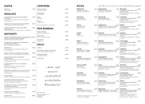 ciccolina menu